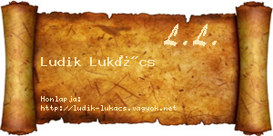 Ludik Lukács névjegykártya